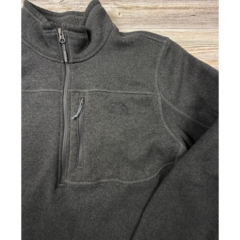 THE NORTH FACE Lyons Fleece Pullover Sweater 1/4 Zip Men's XL Grey Warm Gorpcore